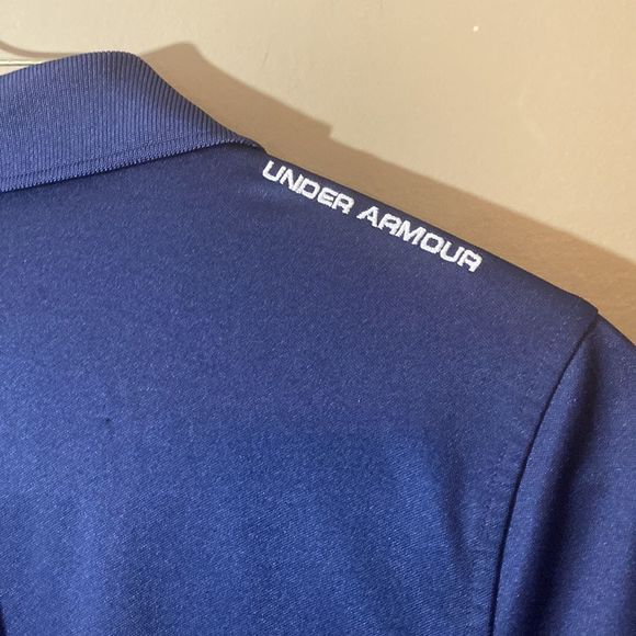 Under Armour Polo Collared Shirt Youth XL Navy Blue - Picture 7 of 7